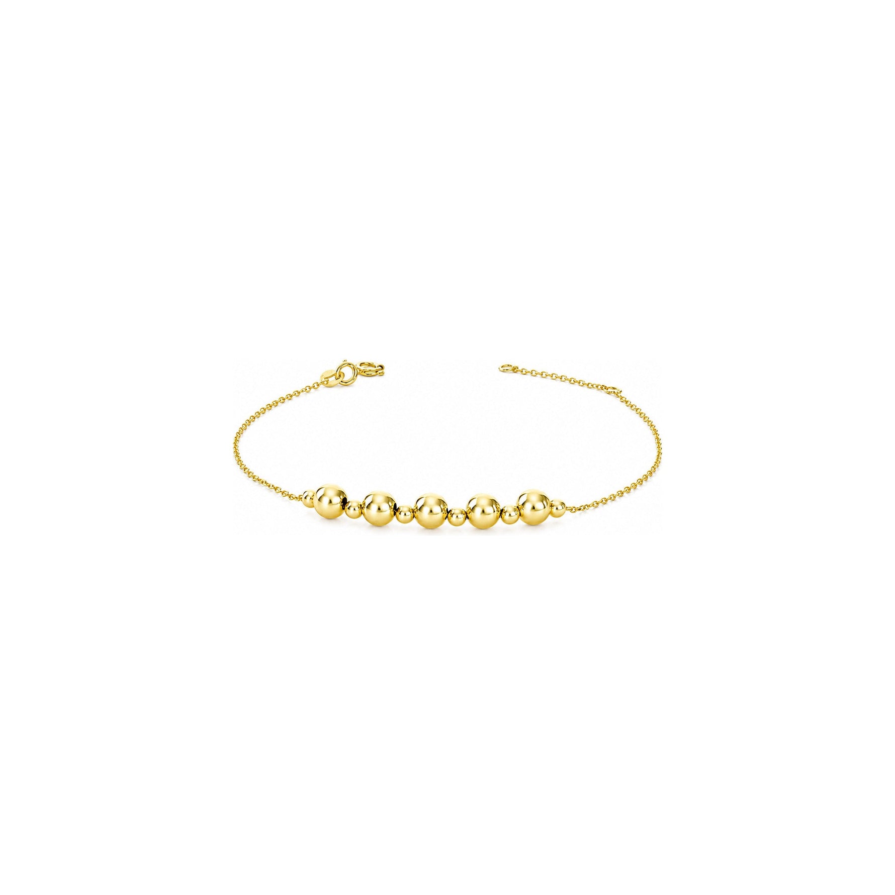 Bracciale Sferette Diamantate in Oro Giallo 9 Carati Unoaerre