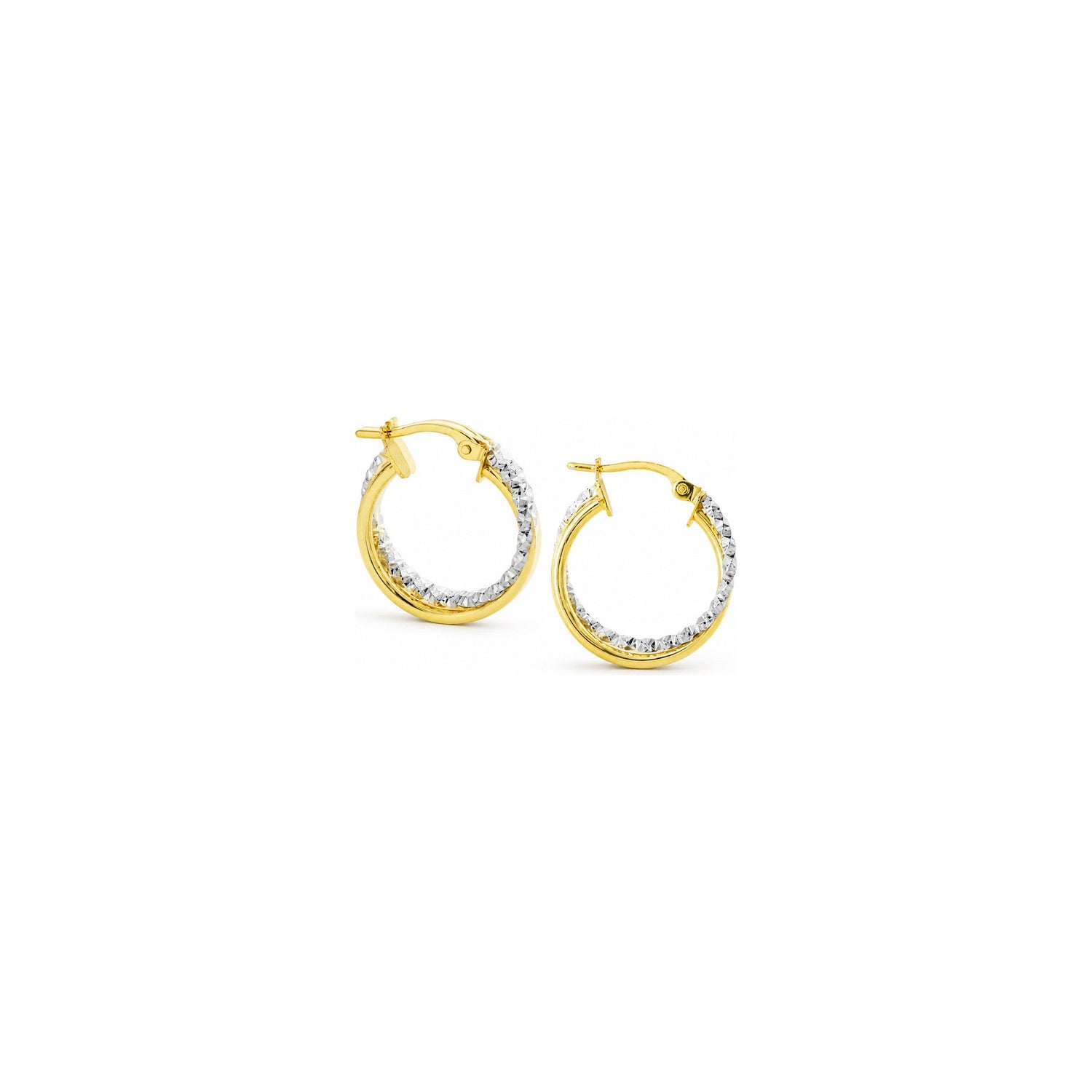 Cerchietti Diamantati Bicolore in Oro Bicolore 9 Carati Unoaerre