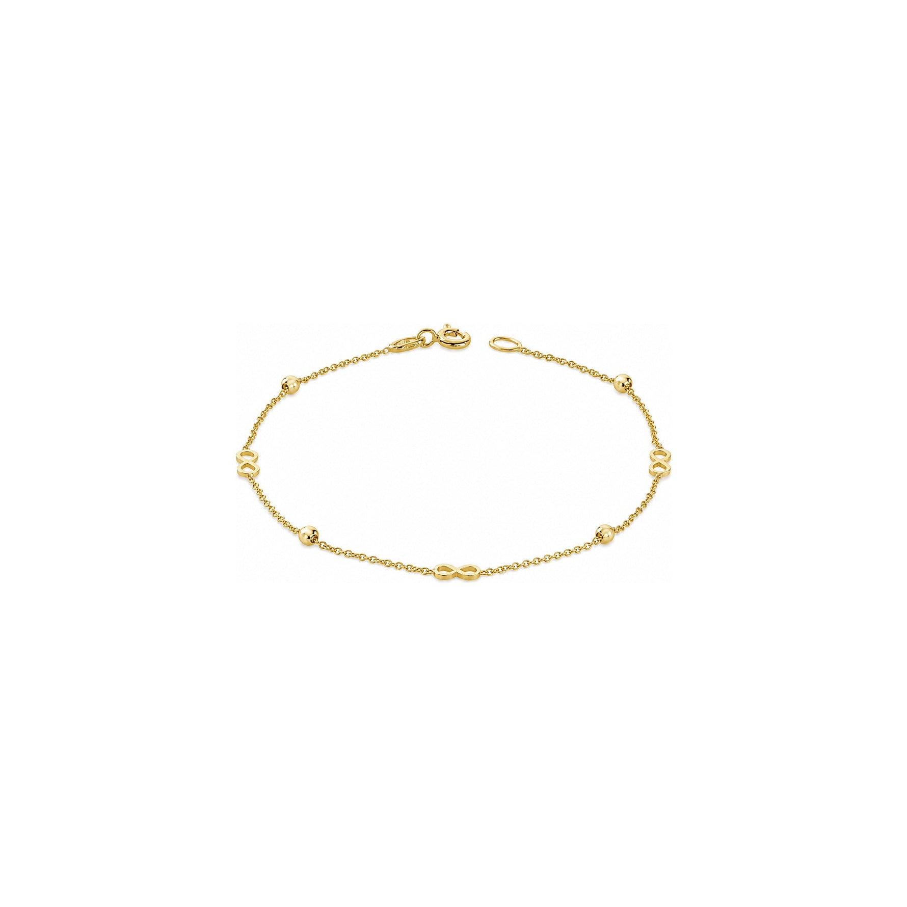 Bracciale Infinito in Oro Giallo 9 Carati Unoaerre