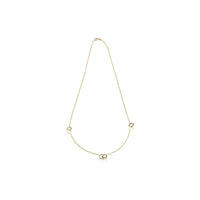 Collana Quadrati Agganciati in Oro Giallo 9 Carati Unoaerre