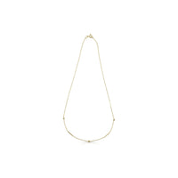 Unoaerre 9 Karat Yellow Gold Bar and Bead Necklace