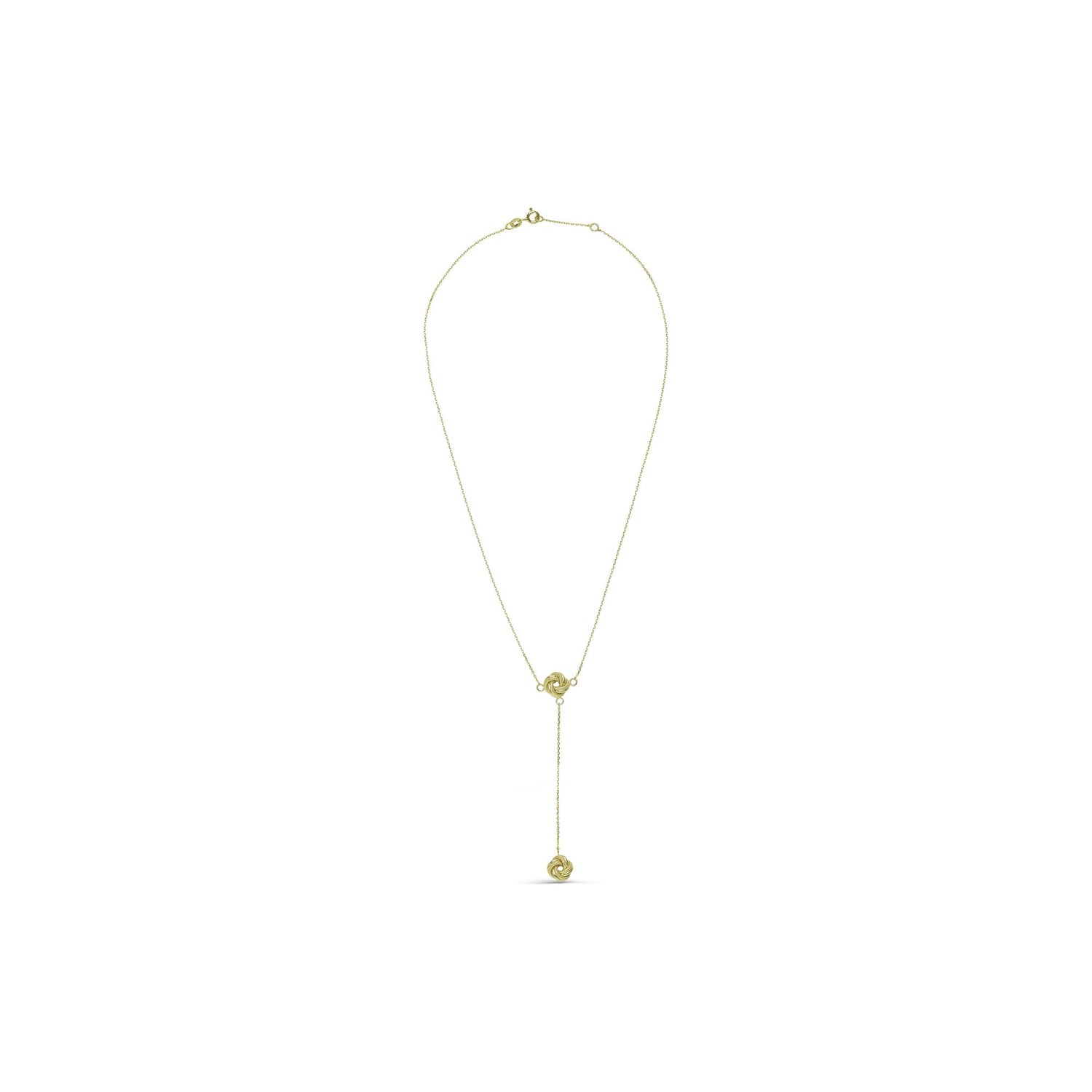 Collana Cravattino Nodo d’Amore in Oro Giallo 9 Carati Unoaerre