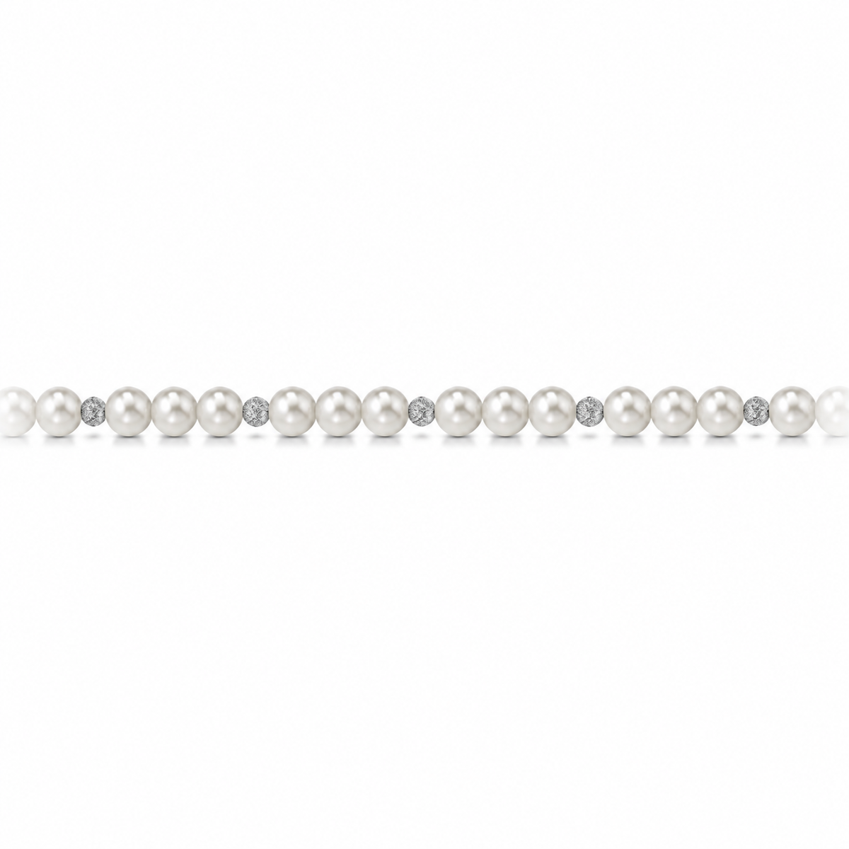 Collana di Perle con Sfere Satinate