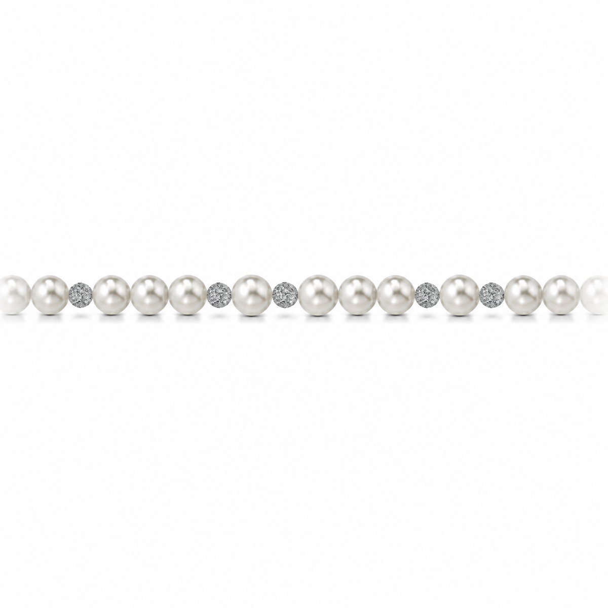 Collana di Perle con Sfere Satinate