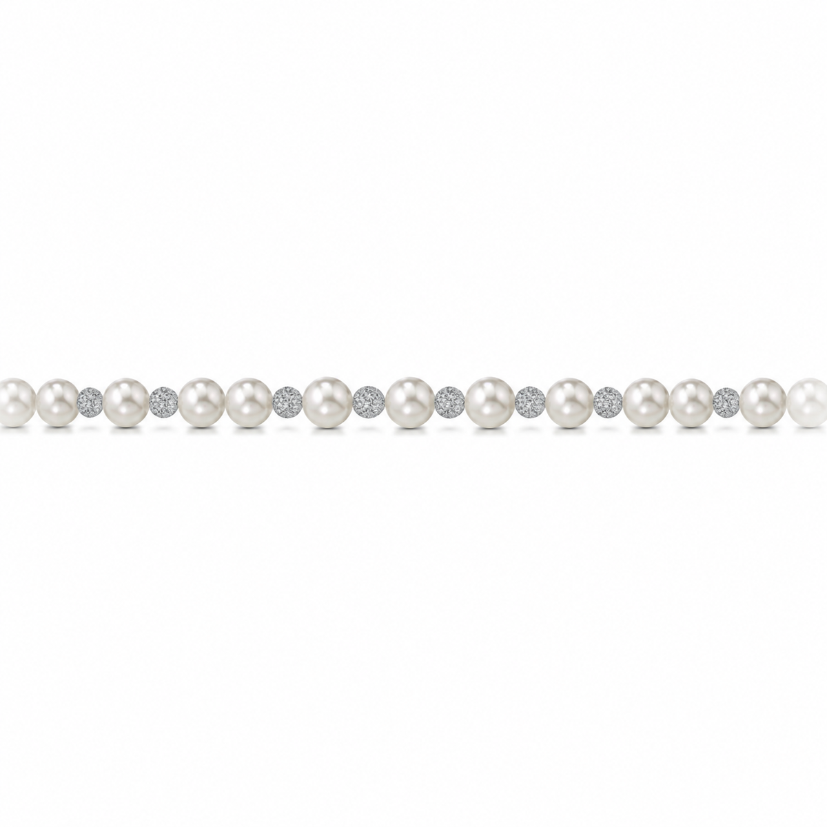 Collana di Perle con Sfere Satinate