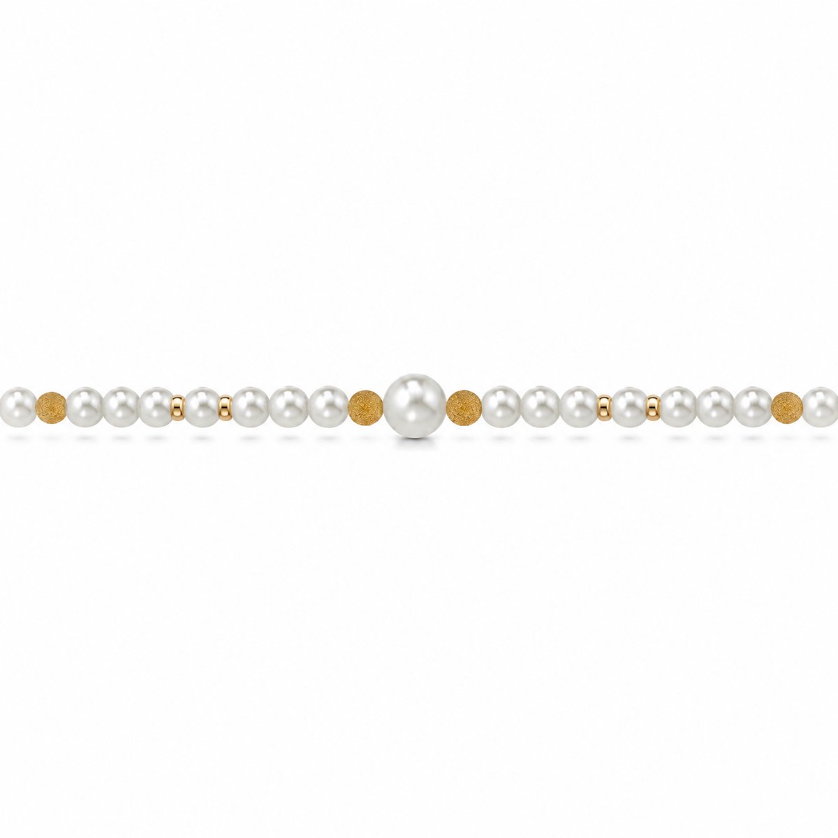 Collana di Perle con Perla Centrale in Oro Giallo 18kt