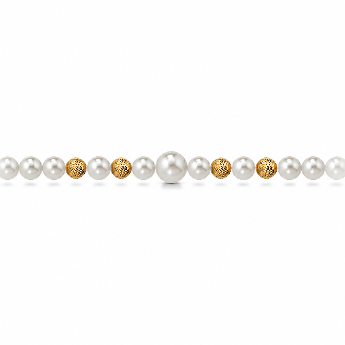 Collana di Perle con Perla Centrale in Oro Giallo 18kt