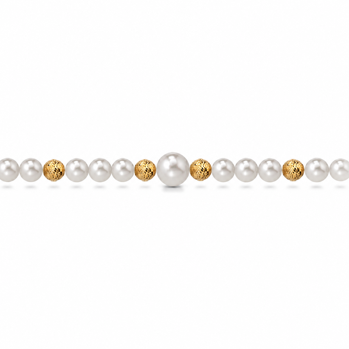 Collana di Perle con Perla Centrale in Oro Giallo 18kt