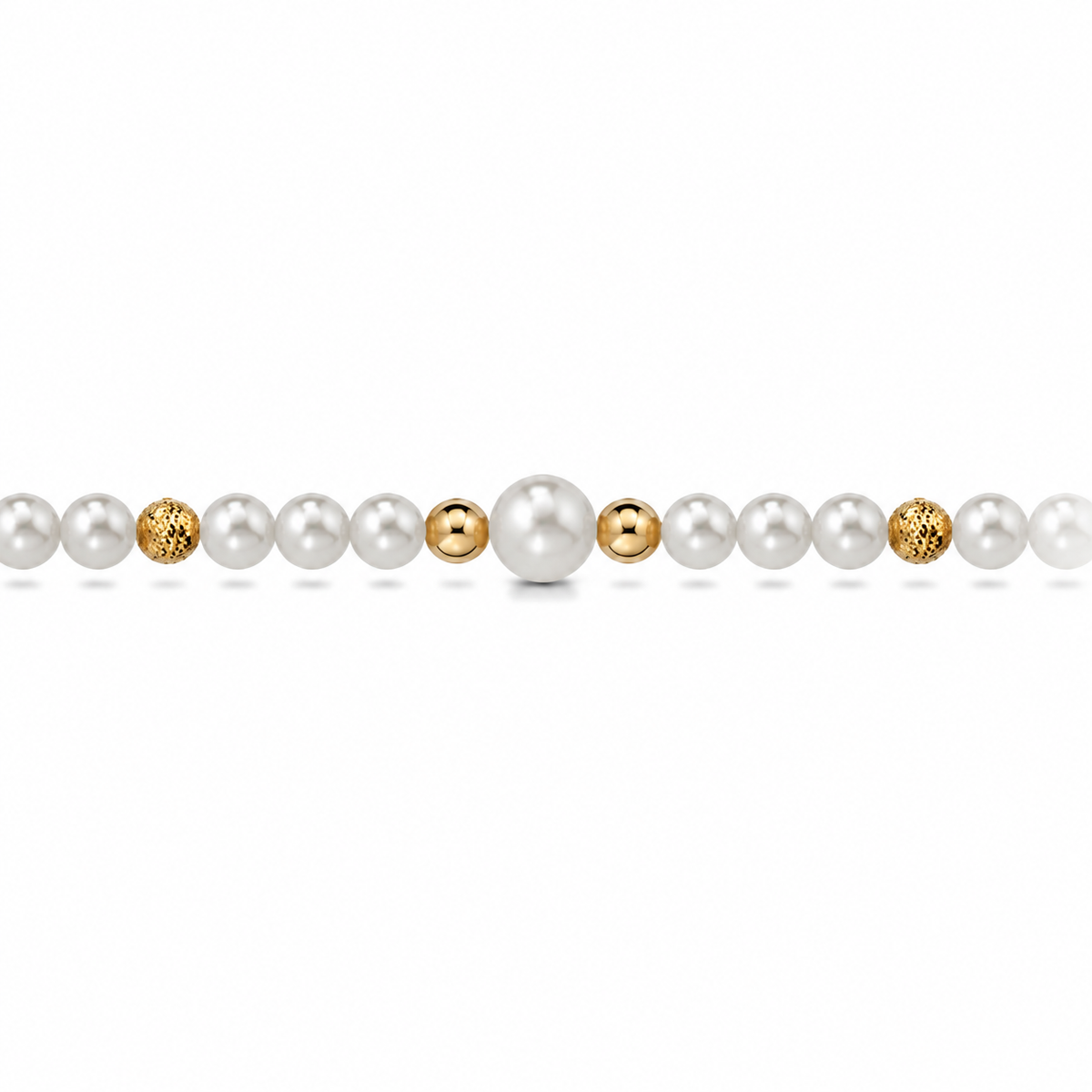 Collana di Perle con Perla Centrale in Oro Giallo 18kt