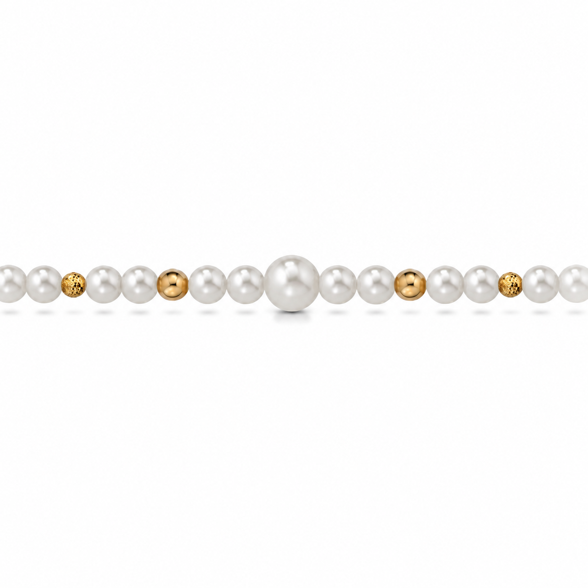 Collana di Perle con Perla Centrale in Oro Giallo 18kt