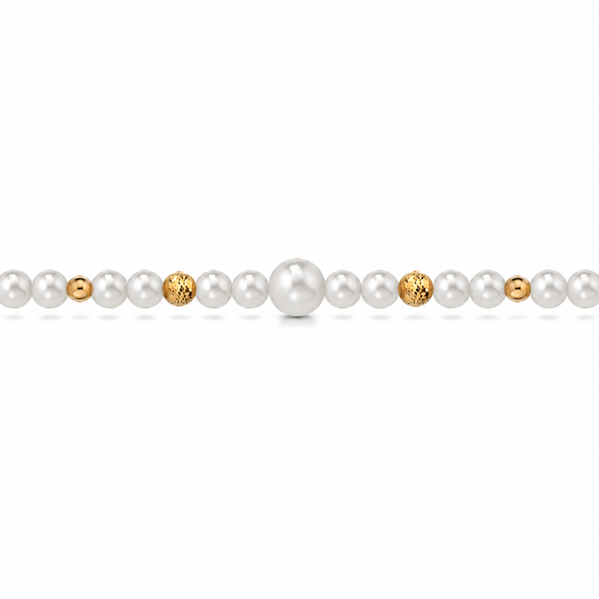 Collana di Perle con Perla Centrale in Oro Giallo 18kt
