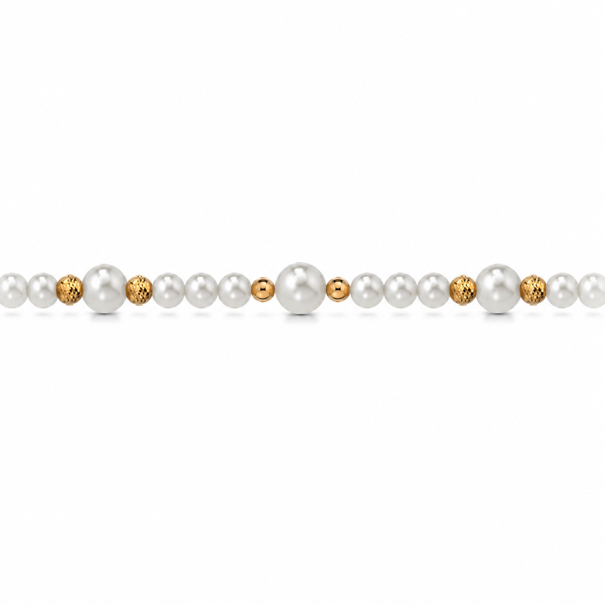 Collana di Perle con Perla Centrale in Oro Giallo 18kt