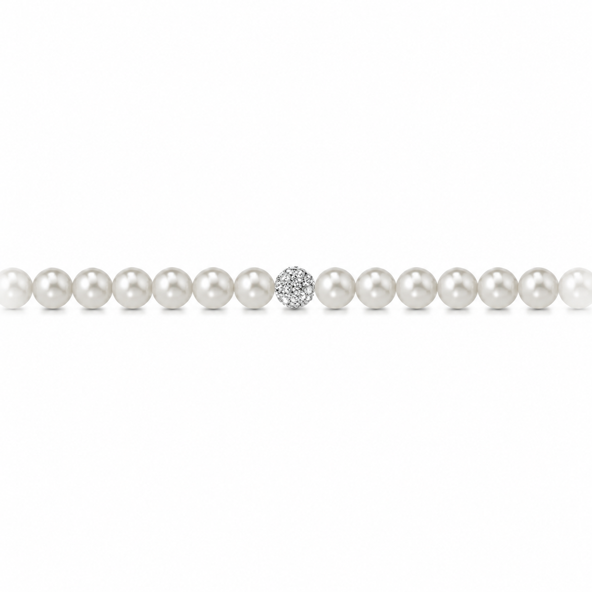 Collana di Perle con Sfere di Zirconi