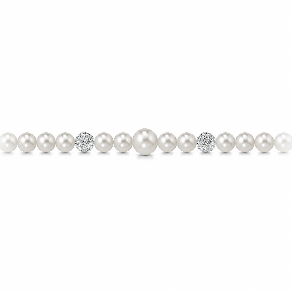 Collana di Perle con Sfere di Zirconi
