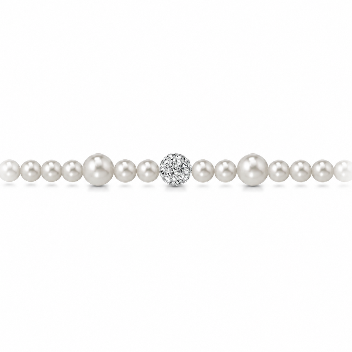 Collana di Perle con Sfere di Zirconi
