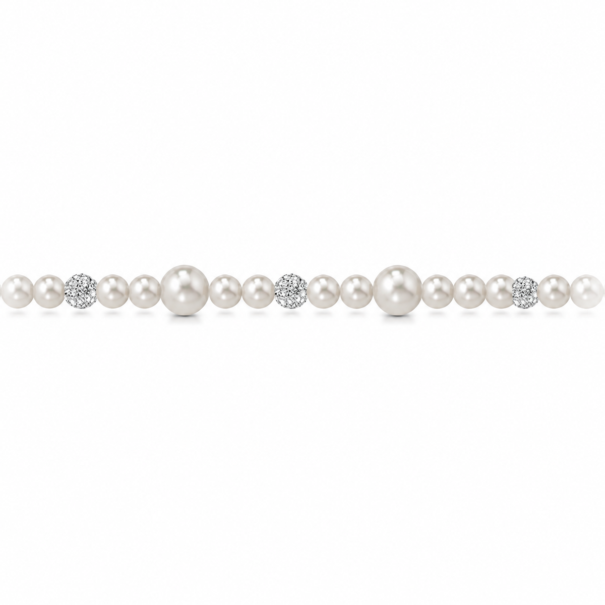 Collana di Perle con Sfere di Zirconi