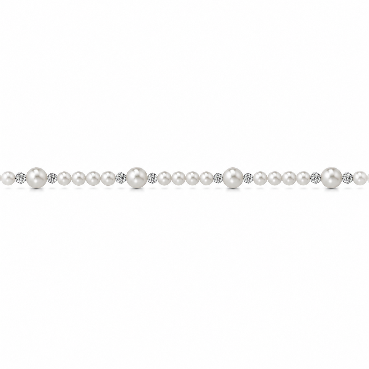 Collana di Perle con Sfere di Zirconi