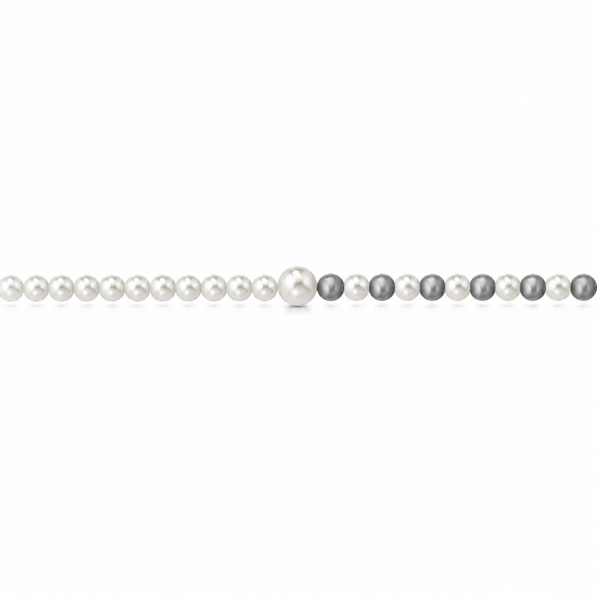Bracciale di Perle Bicolore con Perla Centrale