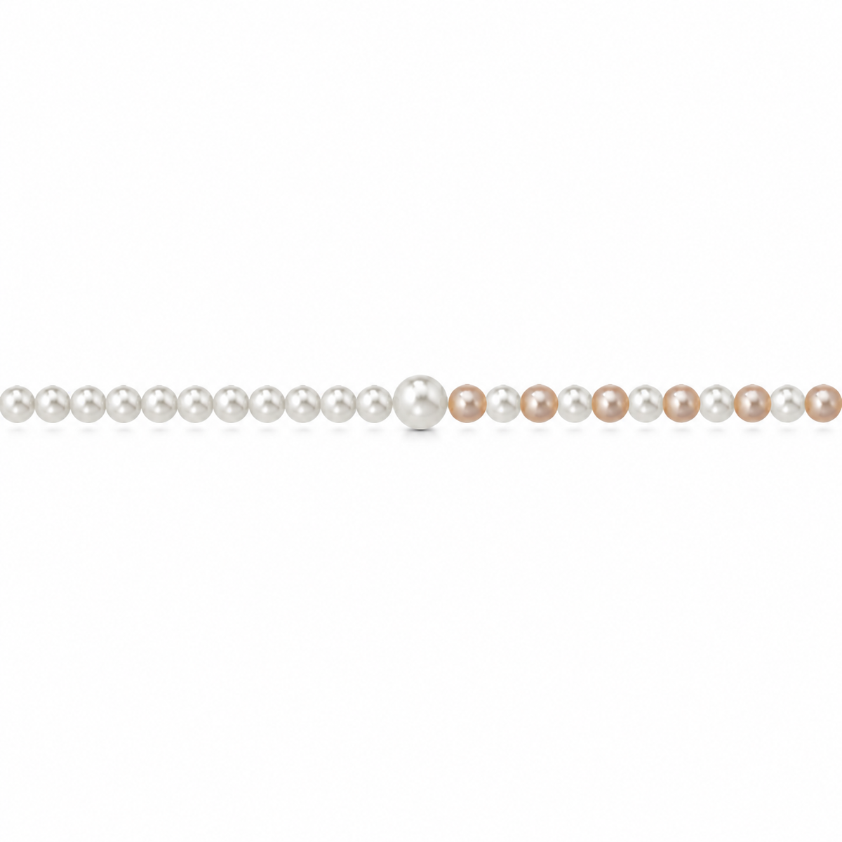 Bracciale di Perle Bicolore con Perla Centrale