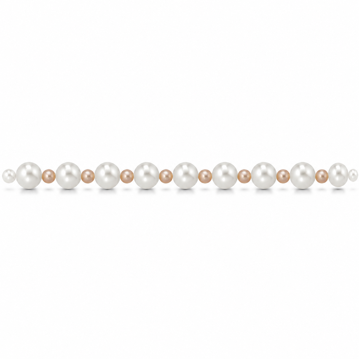 Bracciale di Perle Bianche e Rosa