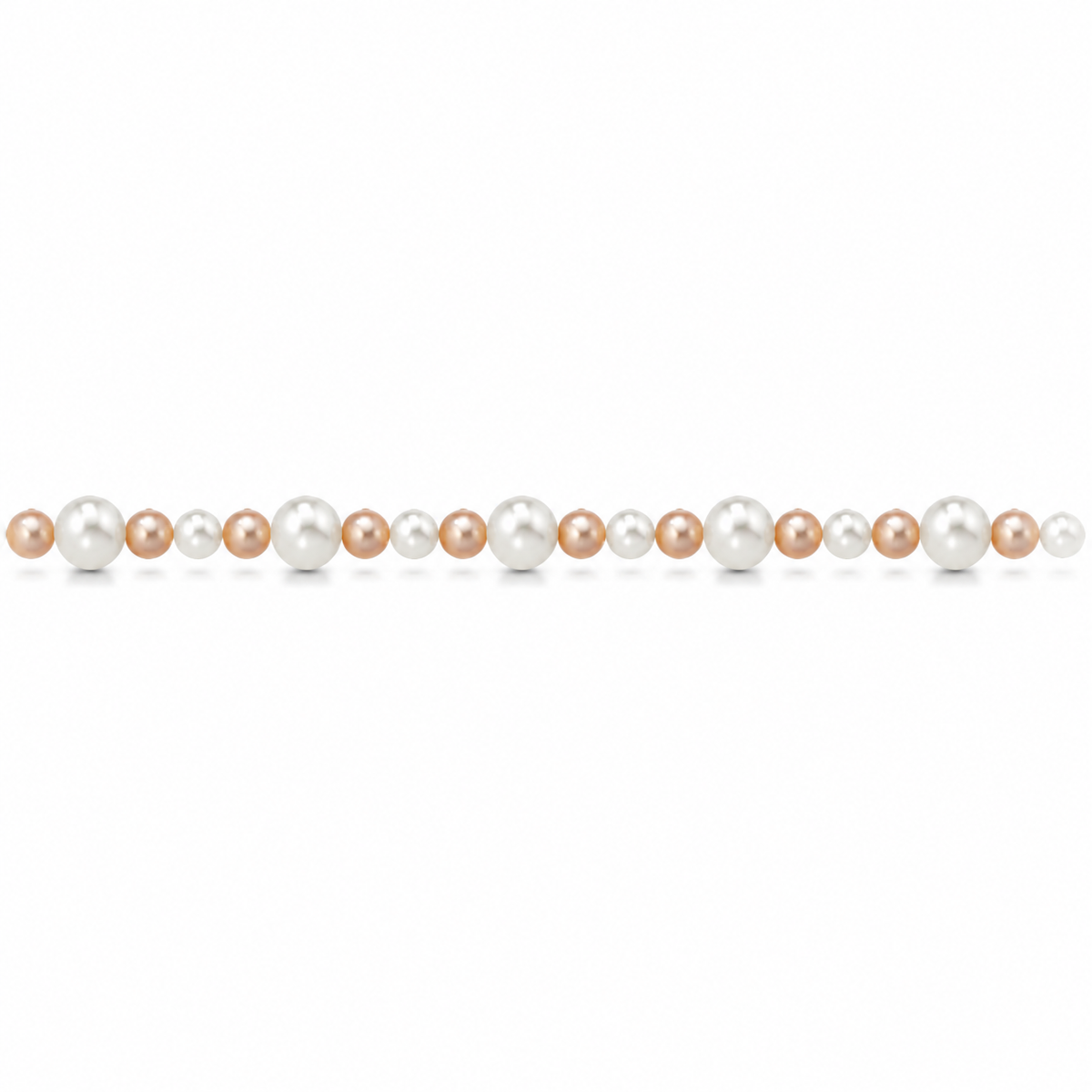Bracciale di Perle Bianche e Rosa