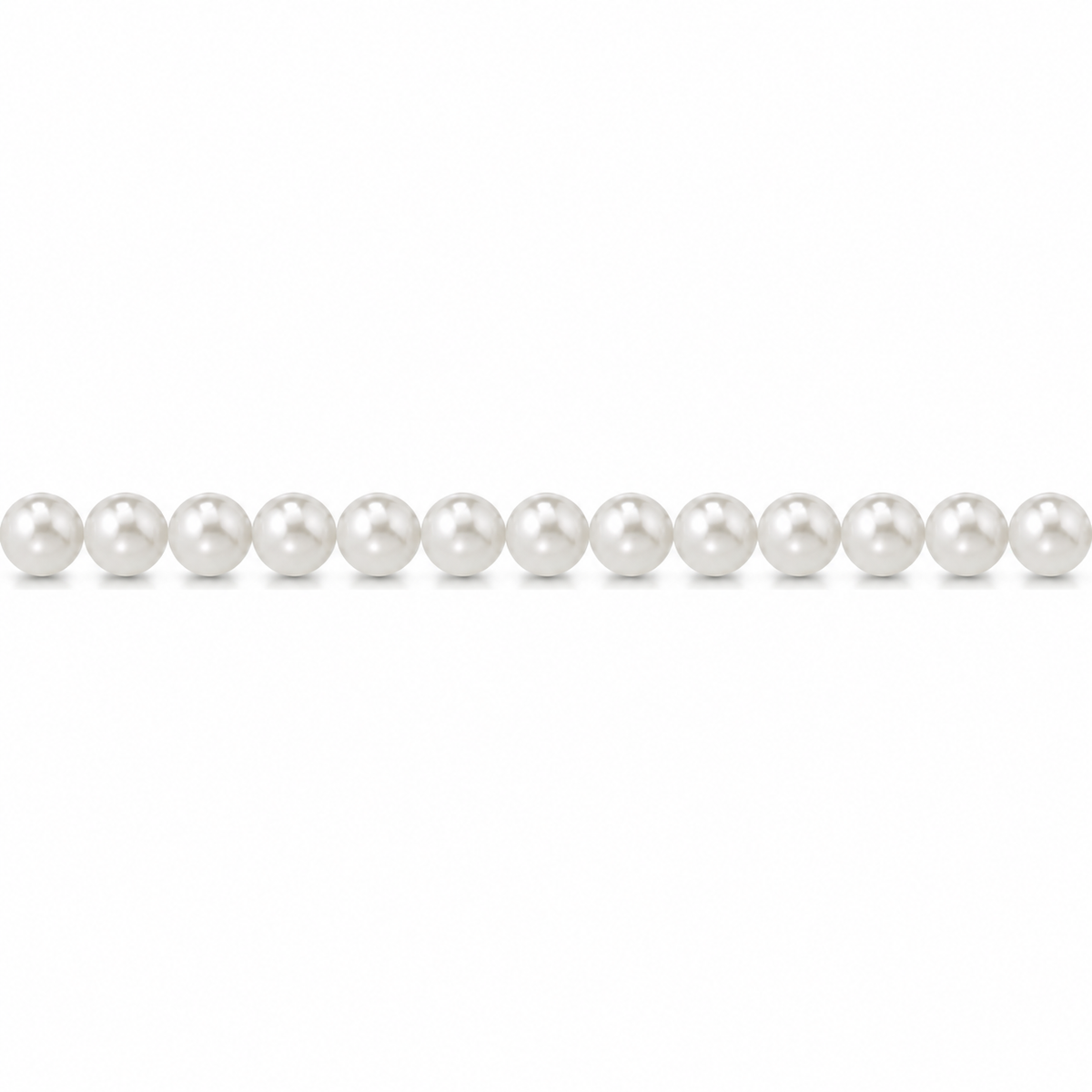Bracciale di Perle con Finitura Minimal in Oro Bianco 18kt
