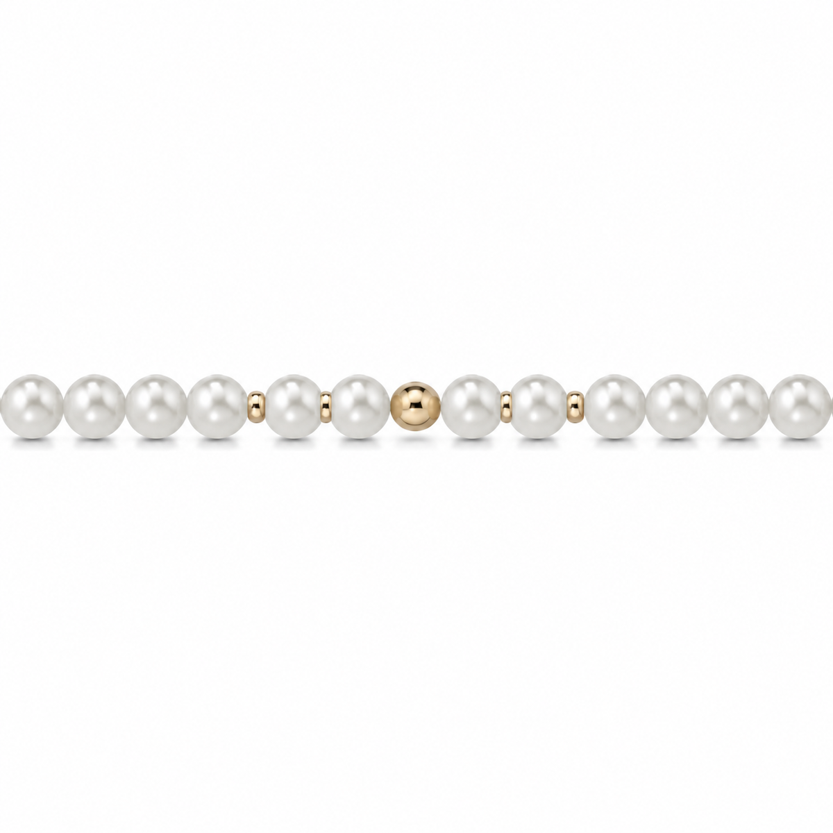 Bracciale di Perle con Finitura Minimal in Oro Giallo 18kt