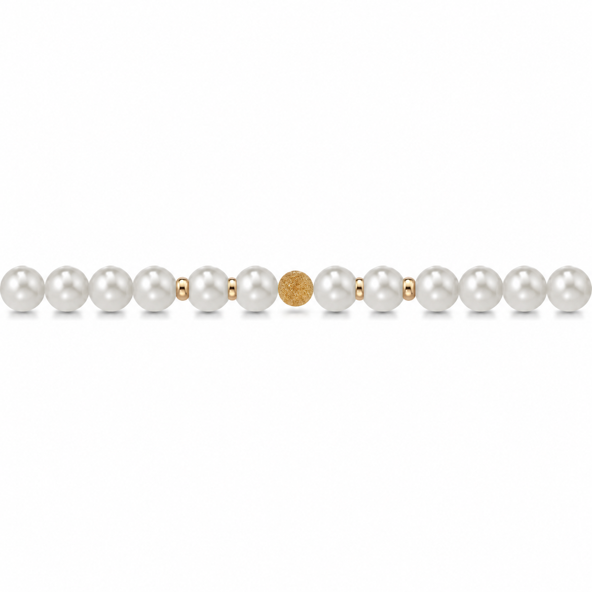 Bracciale di Perle con Finitura Minimal in Oro Giallo 18kt