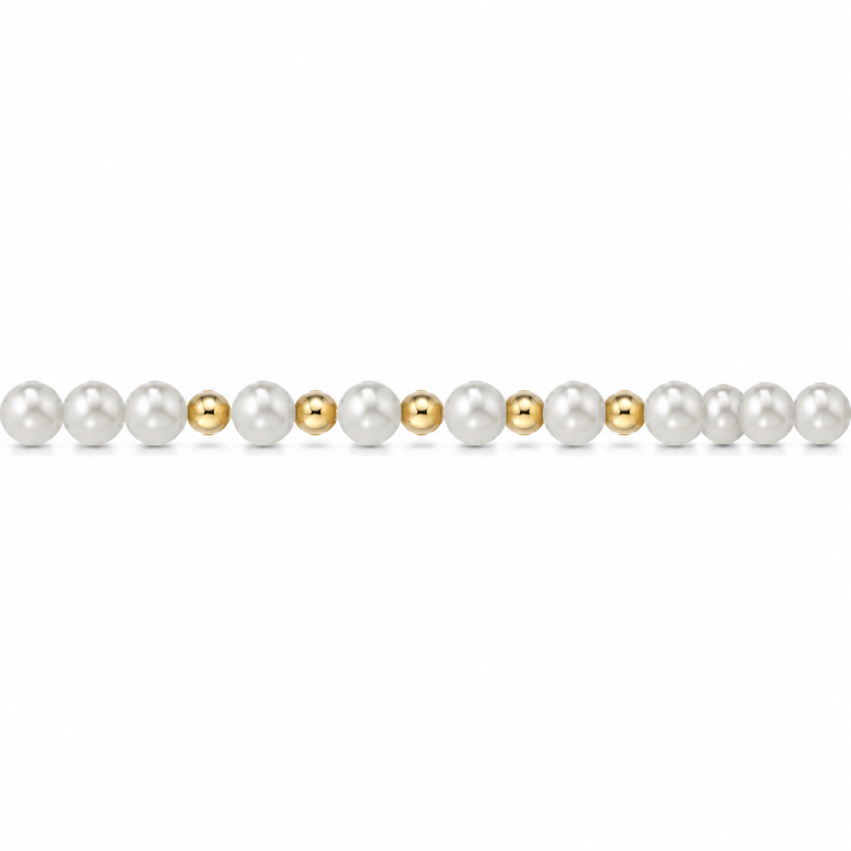 Bracciale di Perle con Finitura Minimal in Oro Giallo 18kt