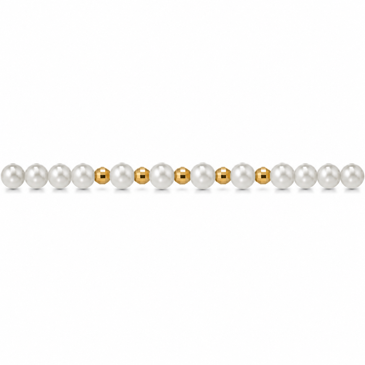 Bracciale di Perle con Finitura Minimal in Oro Giallo 18kt