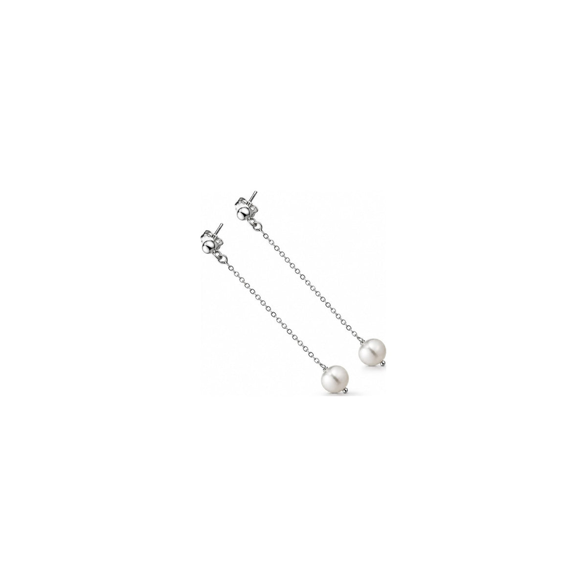Orecchini di Perle in Oro Bianco 18kt
