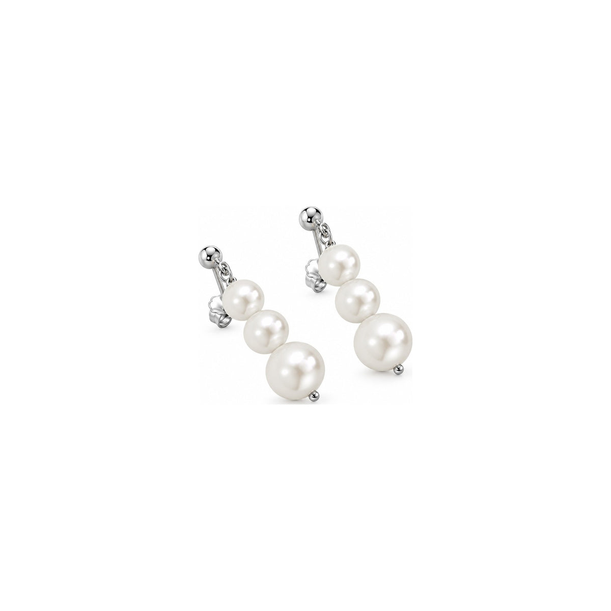 Orecchini di Perle in Oro Bianco 18kt