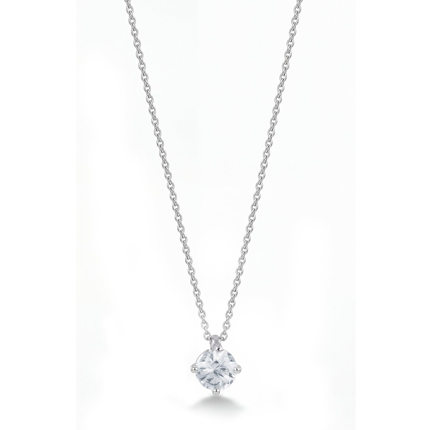 Collana Punto Luce Diamante Lab Grown 0.50 ct Oro Bianco 9kt