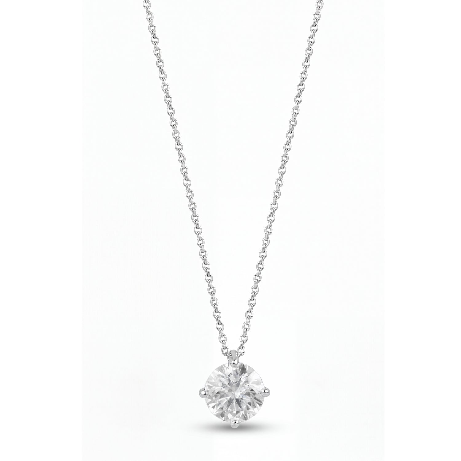 Collana Punto Luce Diamante Lab Grown 1.51 ct Oro Bianco 9kt