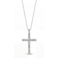 Collana Croce Tennis Diamanti Lab Grown Oro 9kt
