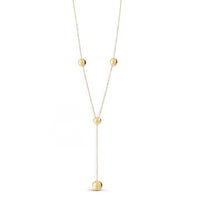 Collana a Y in Oro Giallo 9 Carati con Pastiglie – 40/45 cm