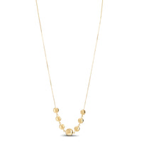 Collana in Oro Giallo 9 Carati con Pastiglie Degradé – 40/45 cm