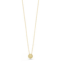 9-Karat Yellow Gold Necklace with Double-Sided Round Disc – 40/45 cm