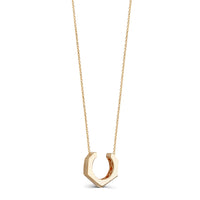 9 Karat Yellow Gold Necklace with Open Hexagon Pendant – 40/45 cm