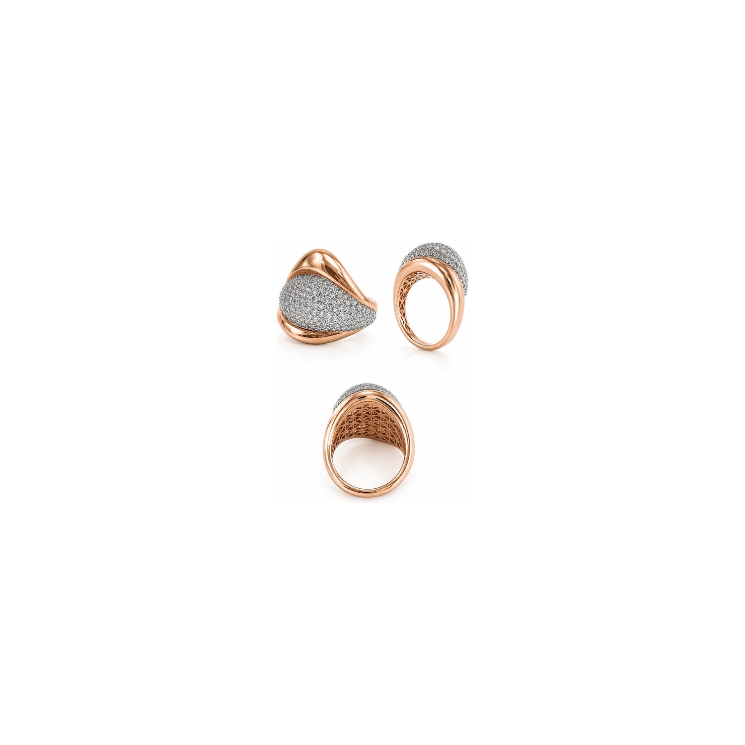 Anello Pavè Oro 18 Carati Urigold