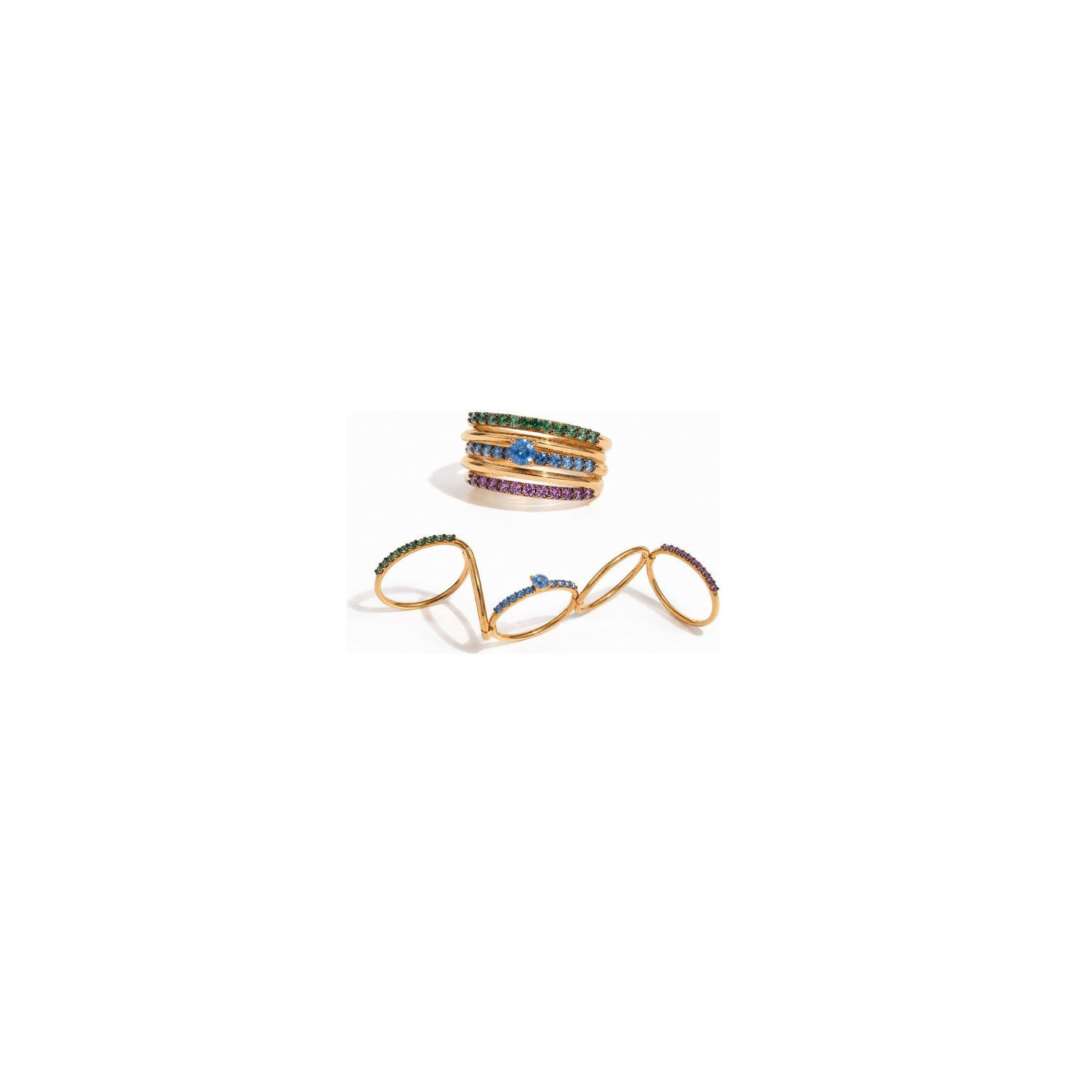 Anello con Pietre Oro 18 Carati Urigold