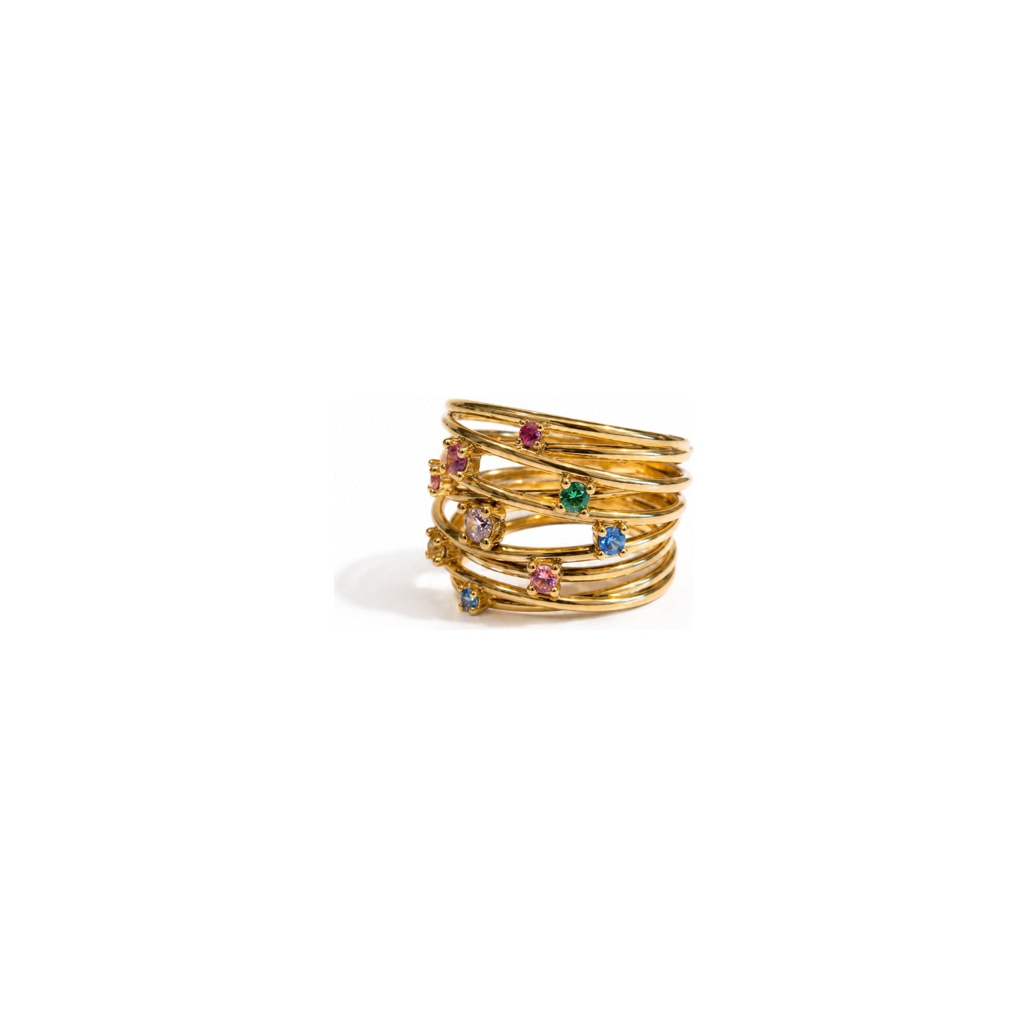 Anello con Pietre Oro 18 Carati Urigold