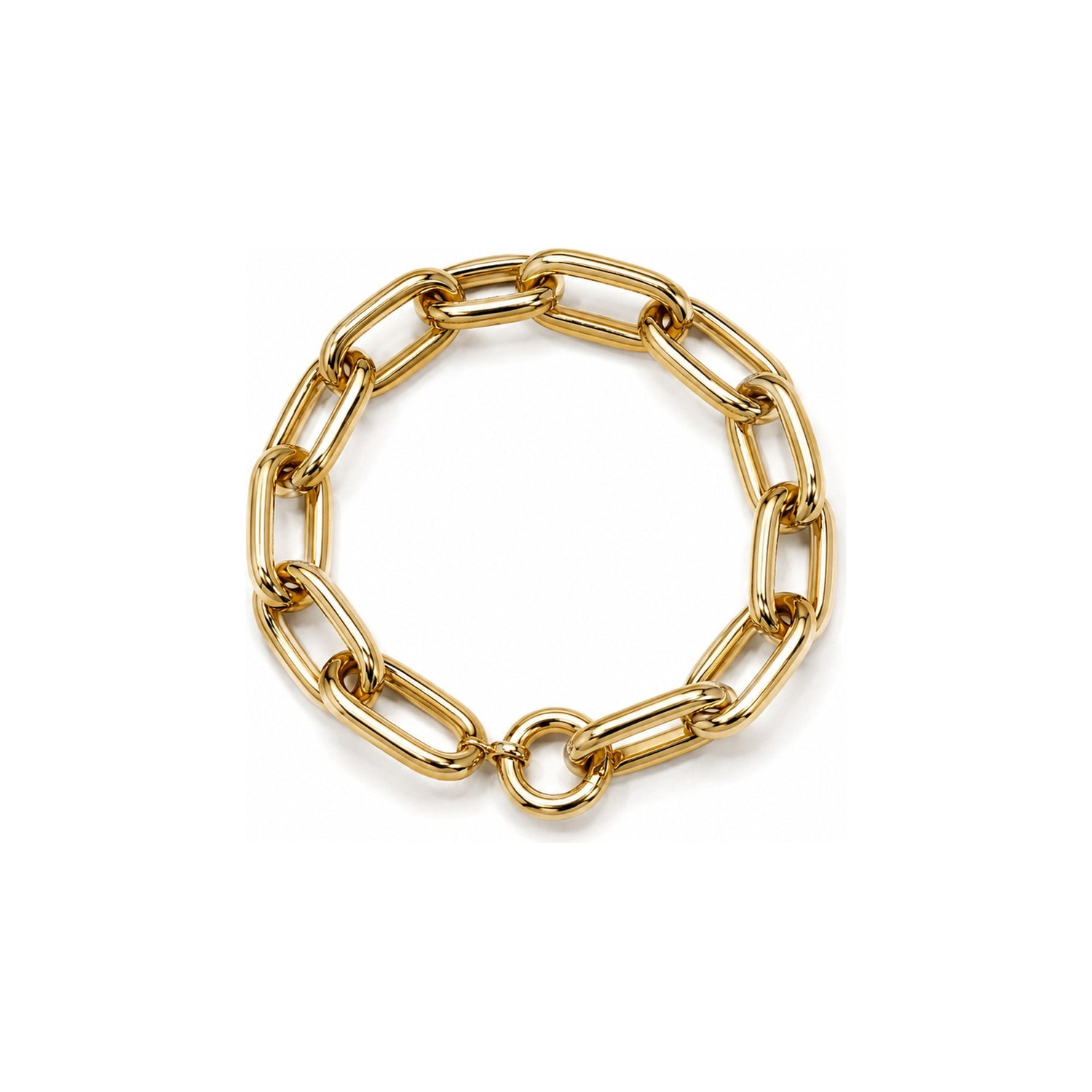 Bracciale a Maglie Ovali Allungate Oro 18 Carati Urigold