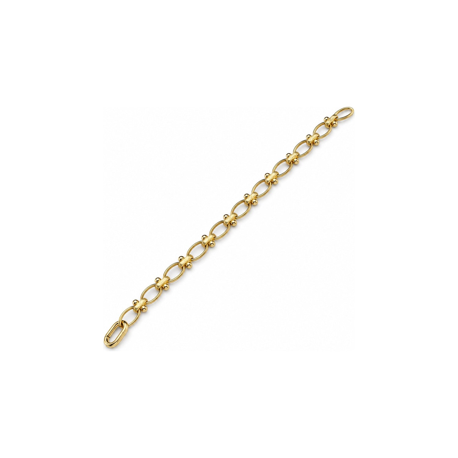 Bracciale a Maglie Ovali con Nodi a Sfere Oro 18 Carati Urigold