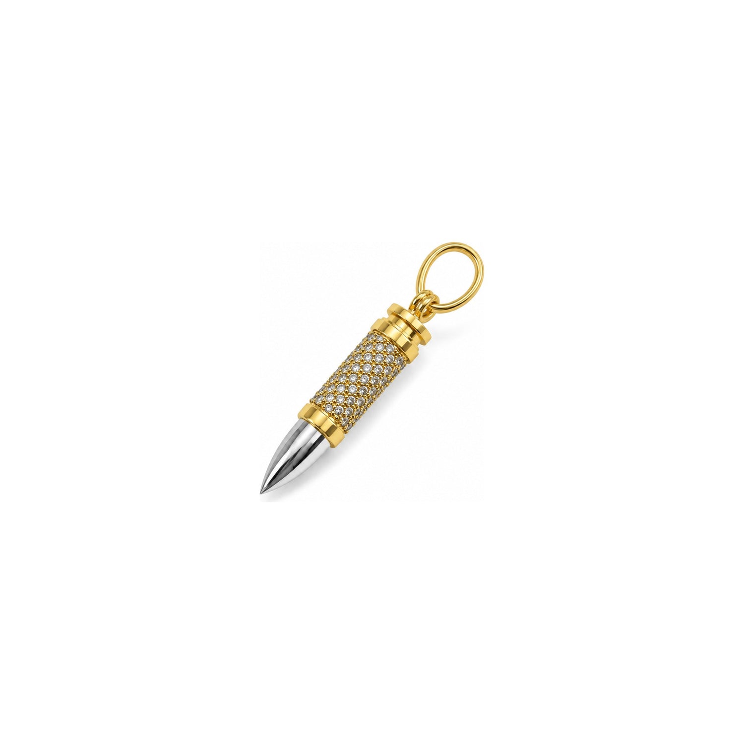 Ciondolo Proiettile con Zirconi Oro 18 Carati Urigold