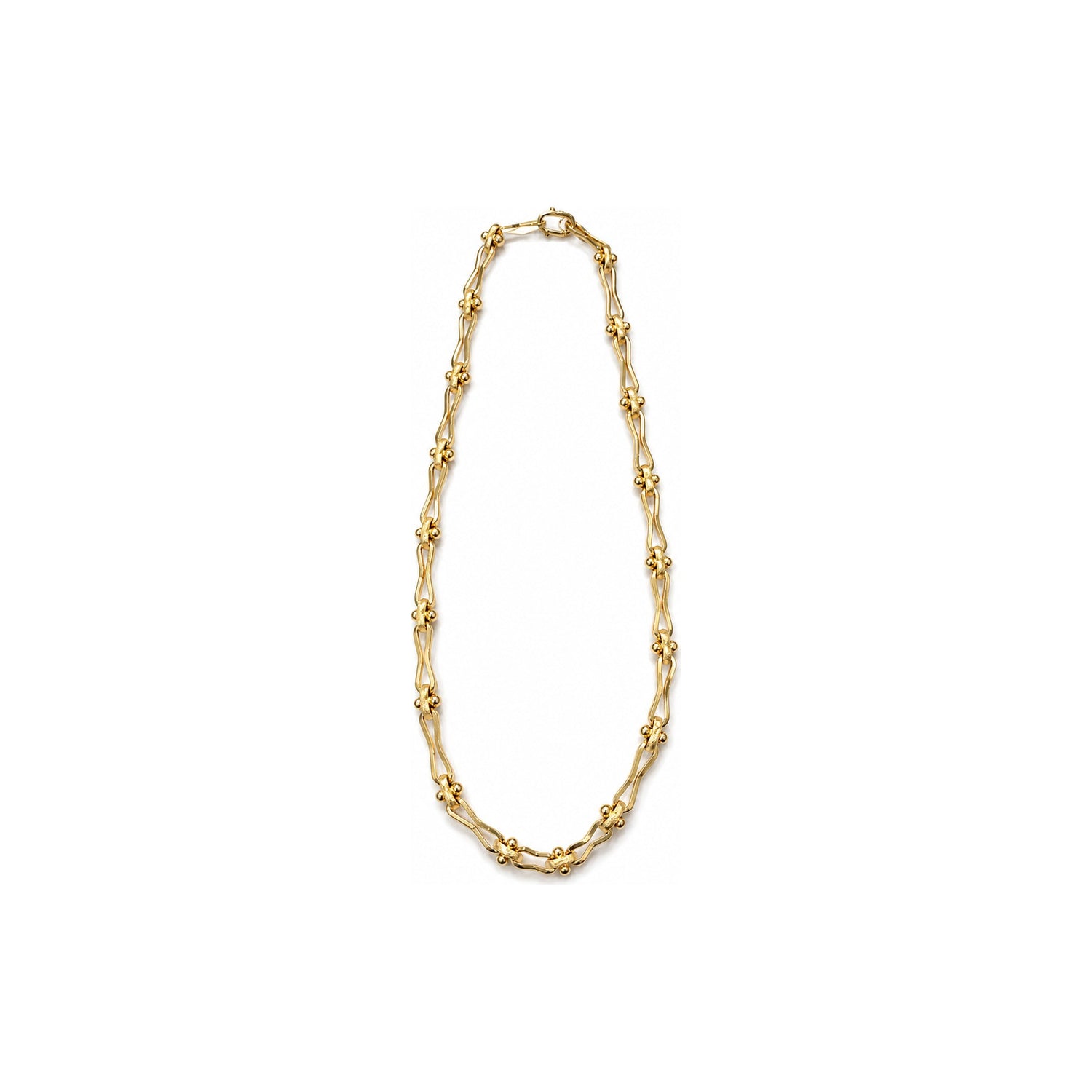 Collana a Maglia Fantasia con Sfere Oro 18 Carati Urigold