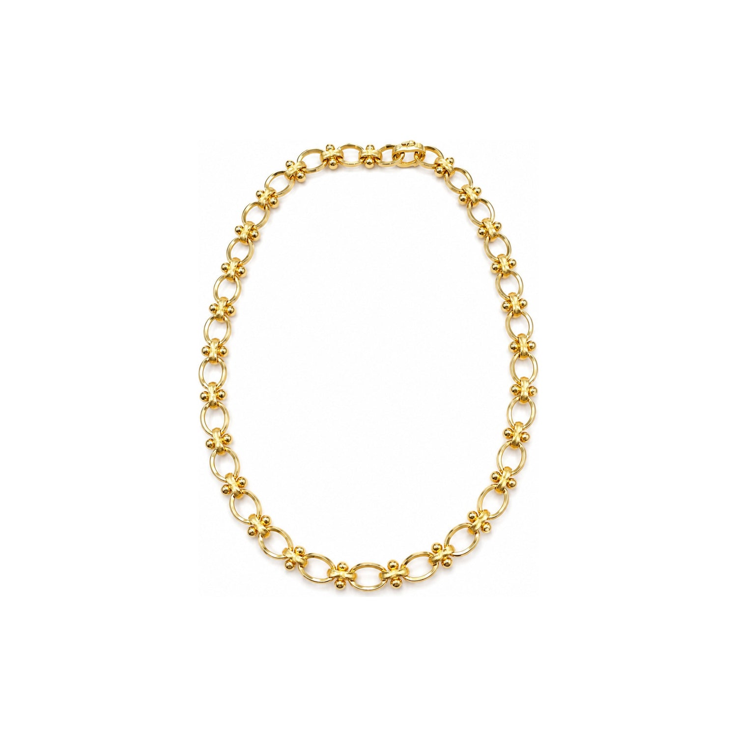 Collana a Maglie Tonde con Nodi a Sfere Oro 18 Carati Urigold