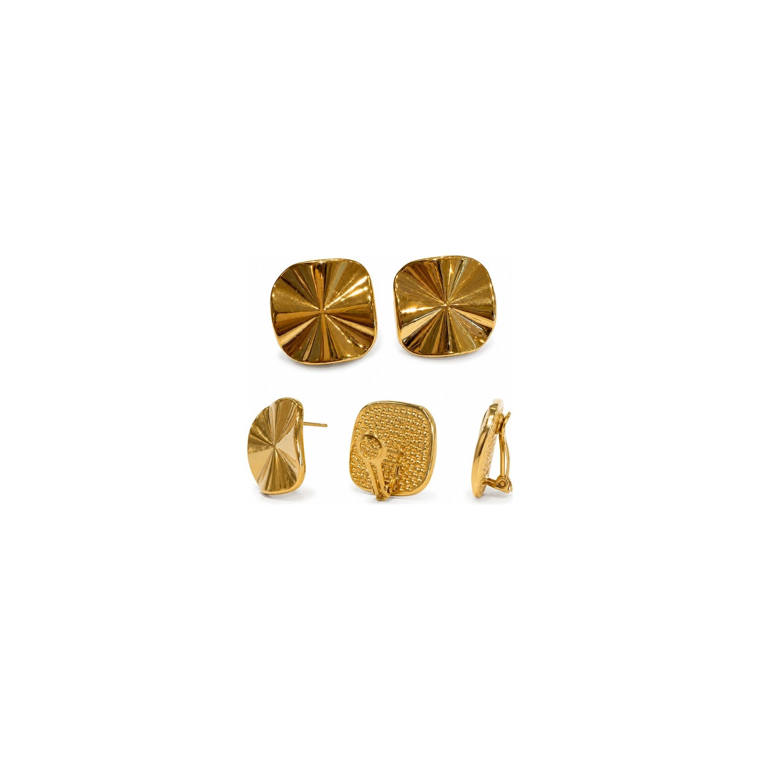 Orecchini Quadrati Oro 18 Carati Urigold