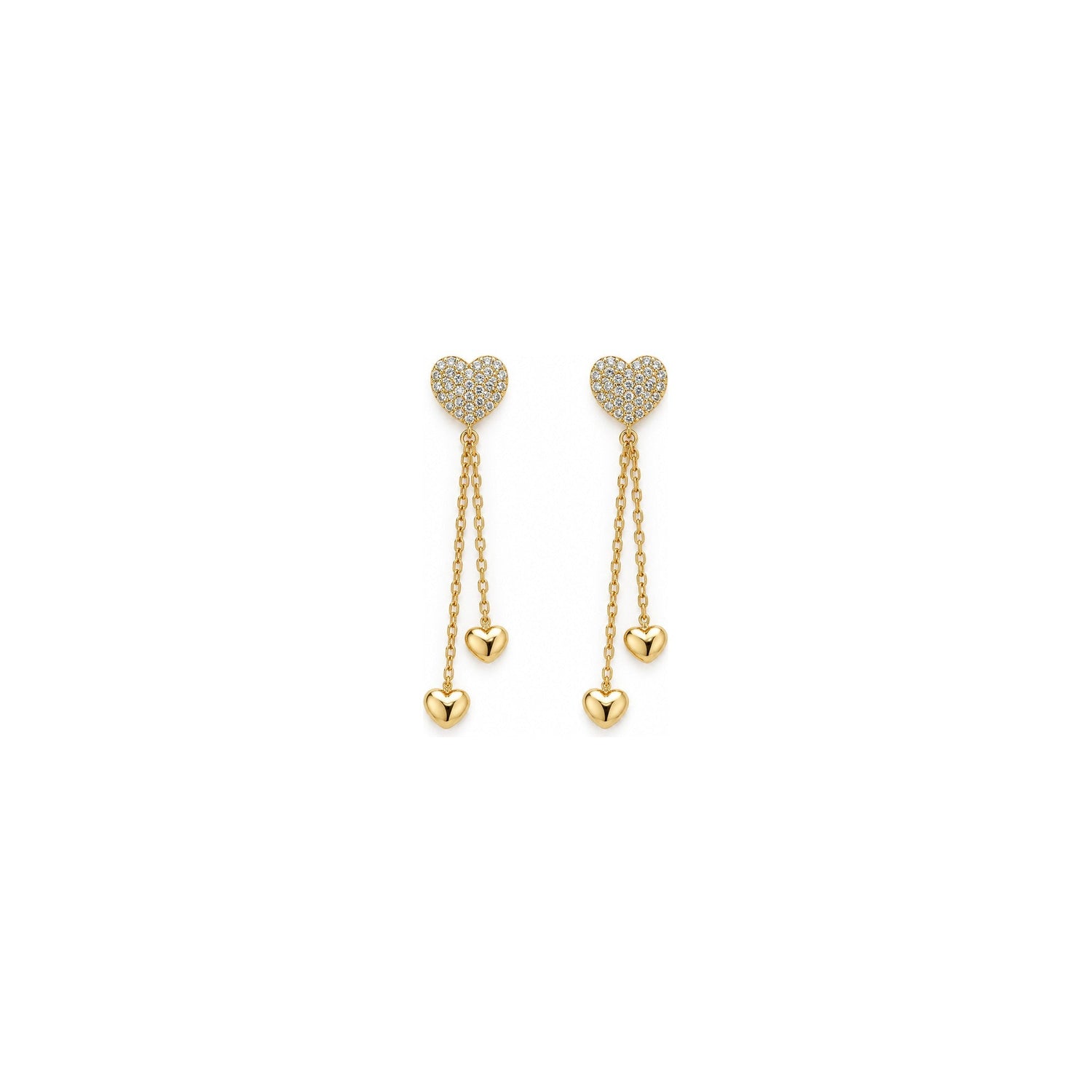 Orecchini Cuore Oro 18 Carati Urigold