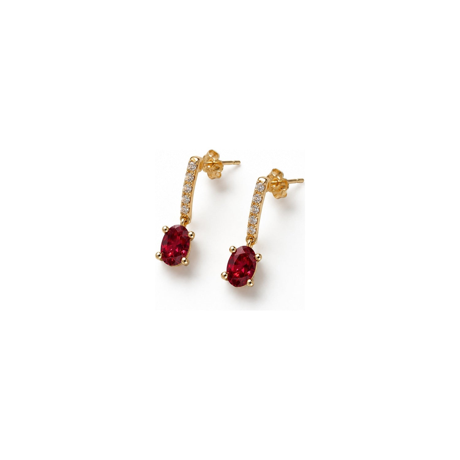 Orecchini Rubino Oro 18 Carati Urigold
